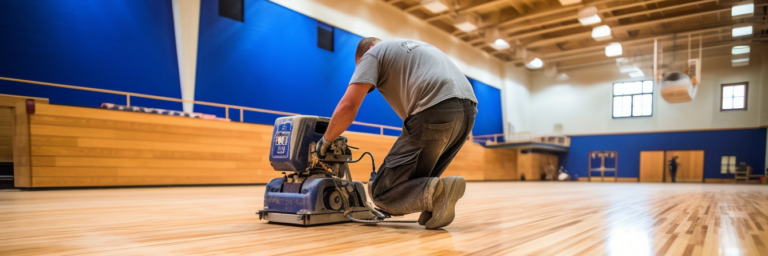 refinishing vs replacing a hardwood gym floor.