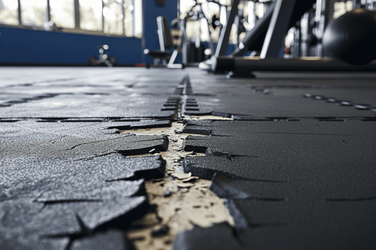 rubber gym floor peeling