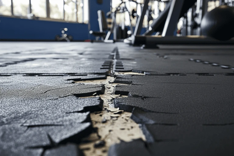 rubber gym floor peeling